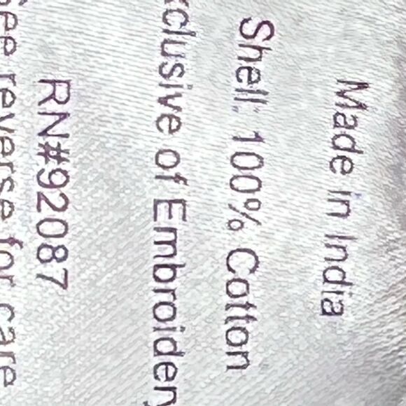 Anthropologie Hemant & Nandita Black Rhinestone Embellished Sweatshirt Sz XS - Picture 6 of 6